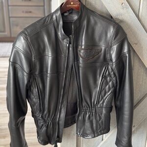 Harley Davidson Women’s Leather Jacket with Chaps & Pants